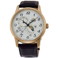 Orient Men's Automatic Watch - Sun and Moon Version 4 White Dial Strap | RA-AK0002S10A