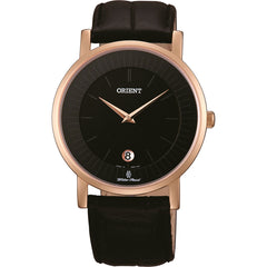 Orient Men's Watch - Classic Black Dial Leather Strap Date Display | FGW0100BB0