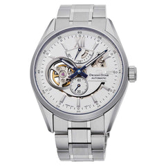 Orient Men's Watch - Star White Open Heart Dial Silver Tone Bracelet | RA-AV0113S00B