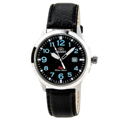 Orient UNE4009B Men's SP Black Dial Stainless Steel Leather Strap Watch