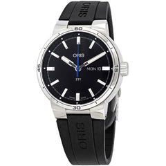 Oris Men's Automatic Watch - TT1 Day-Date Black Dial Rubber Strap | 01 735 7752 4154RS