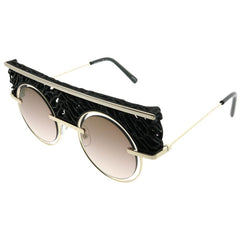 Oxydo Unisex Sunglasses - Gold and Black Metal Frame | O.No-1-0J5G-JL-44-24-145