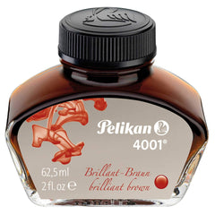 Pelikan Ink Bottle - 4001 for Fountain Pen, 62.5ml, Brilliant Brown | 329185