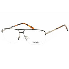 Pepe Jeans Men's Eyeglasses - Black Semi-Rimless Rectangular Metal Frame | PJ1327 C1
