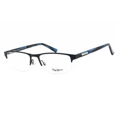 Pepe Jeans Men's Eyeglasses - Blue Rectangular Semi-Rimless Metal Frame | PJ1335 C3