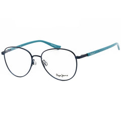 Pepe Jeans Women's Eyeglasses - Blue Oval Metal Full-Rim Frame Clear Lens | PJ1297 C2