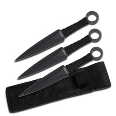 Perfect Point Throwing Knife - Black Stainless Steel Blade, Set of 3 | RC-086-3