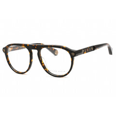 Philipp Plein Men's Eyeglasses - Shiny Dark Havana Plastic Aviator | VPP016M 01AY