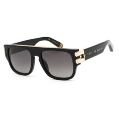 Philipp Plein Unisex Sunglasses - Full Rim Shiny Black Square Frame | SPP011M 700P