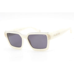 Philipp Plein Unisex Sunglasses - Marmorized Ivory Rectangular Frame | SPP005M 09YL