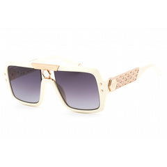 Philipp Plein Women's Sunglasses - Full Rim Beige Plastic Pilot Frame | SPP079 09ZQ