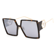 Philipp Plein Women's Sunglasses - Shiny Dark Havana and Gold Frame | SPP028M 722X