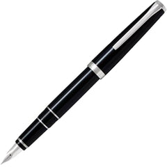 Pilot Fountain Pen - Metal Falcon Screw On Cap Black Barrel, Medium Nib | 60670