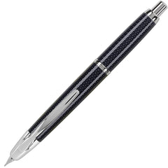 Pilot Fountain Pen - Vanishing Point Blue Carbonesque Retractable