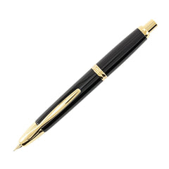 Pilot Fountain Pen - Vanishing Point Retractable Fine Nib Black/Gold Accents | 60165
