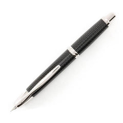 Pilot Fountain Pen - Vanishing Point Retractable Nib, Black Carbonesque