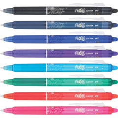 Pilot Gel Pen - Frixion Assorted Clicker Erasable Retractable, Pack of 8 | 13285