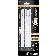 Pilot Gel Pen - Frixion Ball Clicker White Fine 0.7mm Erasable, Pack of 3 | 15217