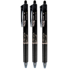 Pilot Gel Pen - Frixion Black Ink Clicker Erasable Retractable, Pack of 3 | 11390