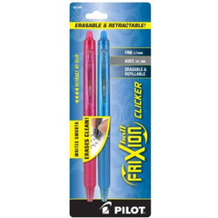 Pilot Gel Pen - Frixion Clicker 0.7 mm Fine Assorted Erasable, Pack of 2 | 31483