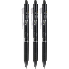 Pilot Gel Pen - Frixion Clicker 0.7mm Fine Point Erasable Black Ink, Pack of 3 | 31464