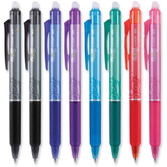 Pilot Gel Pen - Frixion Clicker Assorted Extra-Fine Retractable, Pack of 8 | 13573