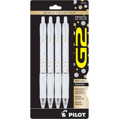 Pilot Gel Roller Pen - G2 Retractable Premium Smooth Quick Drying, Pack of 4 | 16958