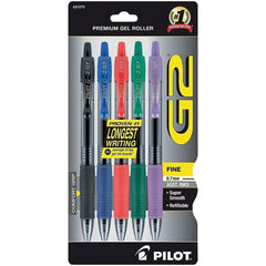 Pilot Rollerball Pen - G2 Fine Point Premium Gel Super Smooth, Pack of 5 | 31079