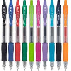 Pilot Rolling Ball Pen - G2 Premium 0.5mm Assorted Retractable, Pack of 10 | 14168