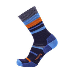 Point6 Socks - Hiking Dark Navy Large Merino Wool Medium Crew | 2566-233-07