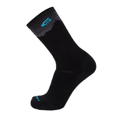 Point6 Socks - Hiking Peak Black Medium Merino Wool Medium Crew | 2570-204-06