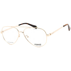 Polaroid Core Unisex Eyeglasses - Clear Lens Gold Aviator Frame | PLD D358/G 0J5G 00