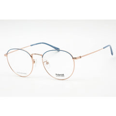 Polaroid Core Unisex Eyeglasses - Gold Azure Oval Metal Frame | PLD D396/G 0QWU 00