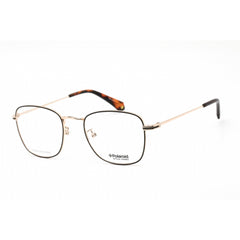 Polaroid Core Unisex Eyeglasses - Gold Brown Square Shape Frame | PLD D377/G 001Q 00