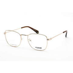 Polaroid Core Unisex Eyeglasses - Gold Square Full-Rim Frame | PLD D377/G 0J5G 00