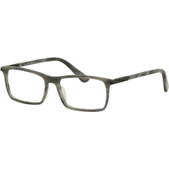 Police Men's Eyeglasses - Shiny Streaked Grey Rectangular Frame | POLICE VPL691 01EX