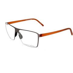 Porsche Men's Eyeglasses - Grey Metal Rectangular Frame Demo Lens | PORSCHE P8309 B