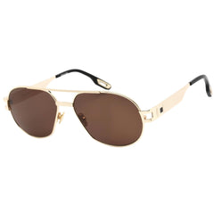 Porta Romana Men's Sunglasses - Brown Lens Aviator Shape | PORTA ROMANA 501 Gold