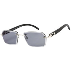 Porta Romana Unisex Sunglasses - Gray Lens Dood Grey and Silver Frame | 1955 600