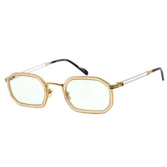 Porta Romana Unisex Sunglasses - Green Lens Octagonal Shape Frame | Mod. 11 11A5