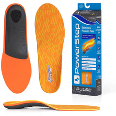 PowerStep Insoles - Pulse Thin Arch Pain Relief Orange Insoles