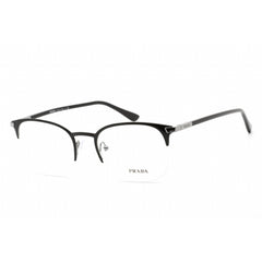 Prada Men's Eyeglasses - Black Cat Eye Metal Half-Rim Frame, 54 mm | 0PR 57YV YDC1O1