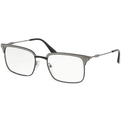 Prada Men's Eyeglasses - Black Matt Gun Square Full-Rim Frame | PRADA 0PR55VV 2781O155
