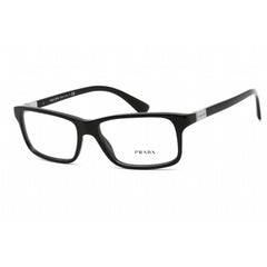 Prada Men's Eyeglasses - Clear Lens Black Acetate Rectangular Frame | 0PR 06SV 1AB1O1