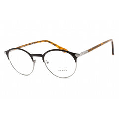 Prada Men's Eyeglasses - Clear Lens Matte Brown Metal Round Frame | 0PR 58YV 02Q1O1