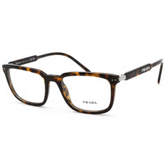 Prada Men's Eyeglasses - Dark Havana Rectangular Plastic Frame | 0PR 13YV 2AU1O1