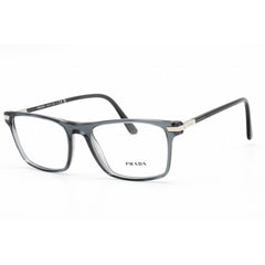 Prada Men's Eyeglasses - Grey Rectangular Plastic Full-Rim Frame | 0PR 01WV 01G1O1