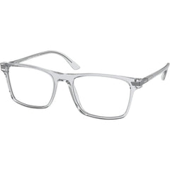 Prada Men's Eyeglasses - Grey Transparent Rectangular Frame | PRADA 0PR01WV U431O1