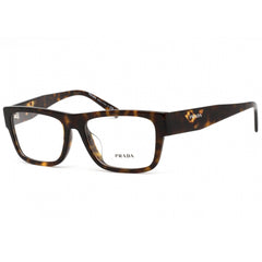 Prada Men's Eyeglasses - Havana Rectangular Frame Clear Lens | 0PR 15YVF 2AU1O1