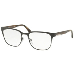 Prada Men's Eyeglasses - Matt Brown Metal Square Frame | PRADA 0PR 57UV ROU1O156